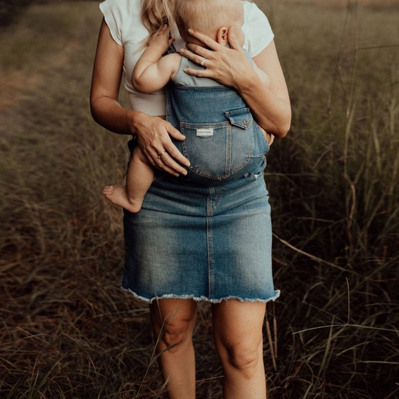 The Mumsie Summer Baby Wearing Overall Dress Size Large - Picture 1 of 9